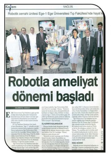 Ege Üniversitesi ve Robotik Cerrahi