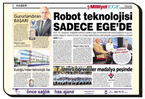 Robot Teknolojisi sadece Ege'de
